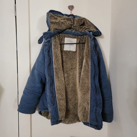 Free People Quilted Coat with fur - Picture 3 of 13